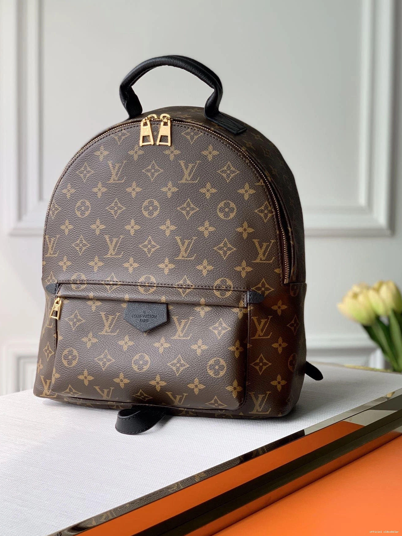 Official oldcobbler NEW EDITION VUITTON MM LOUIS SPRINGS PALM 0730